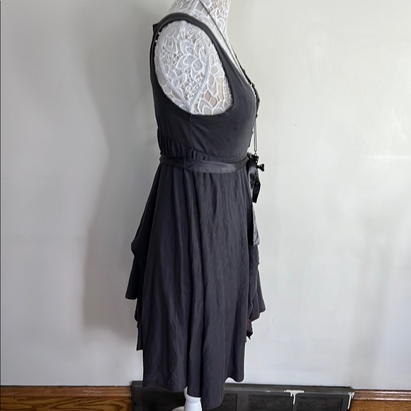 Buffalo David Bitton Gray Asymmetrical Wrap Sundress - Picture 8 of 15